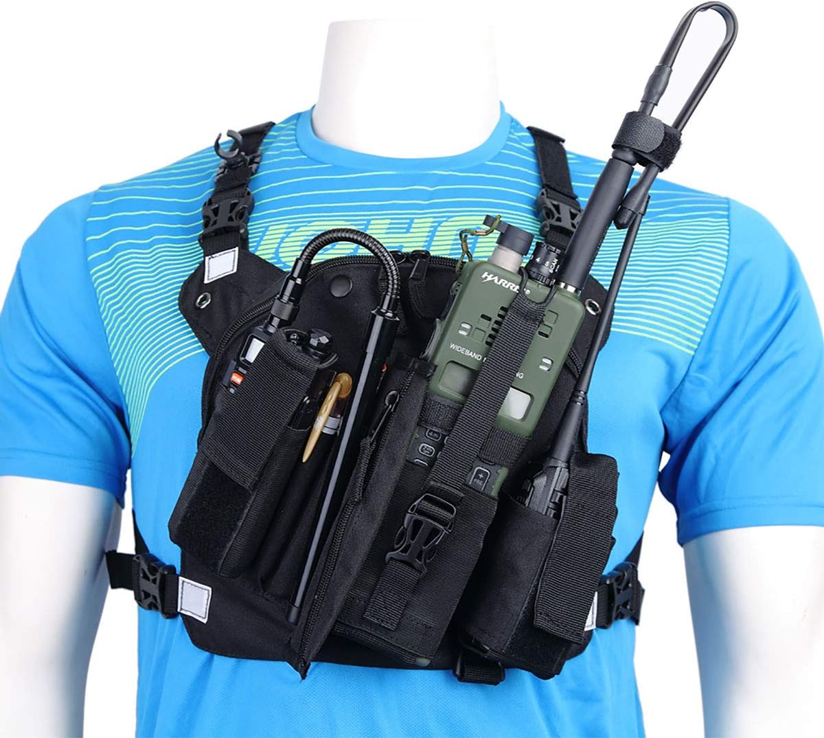 Baofeng Double Radio Shoulder Holster Chest Harness Holder Vest Rig For