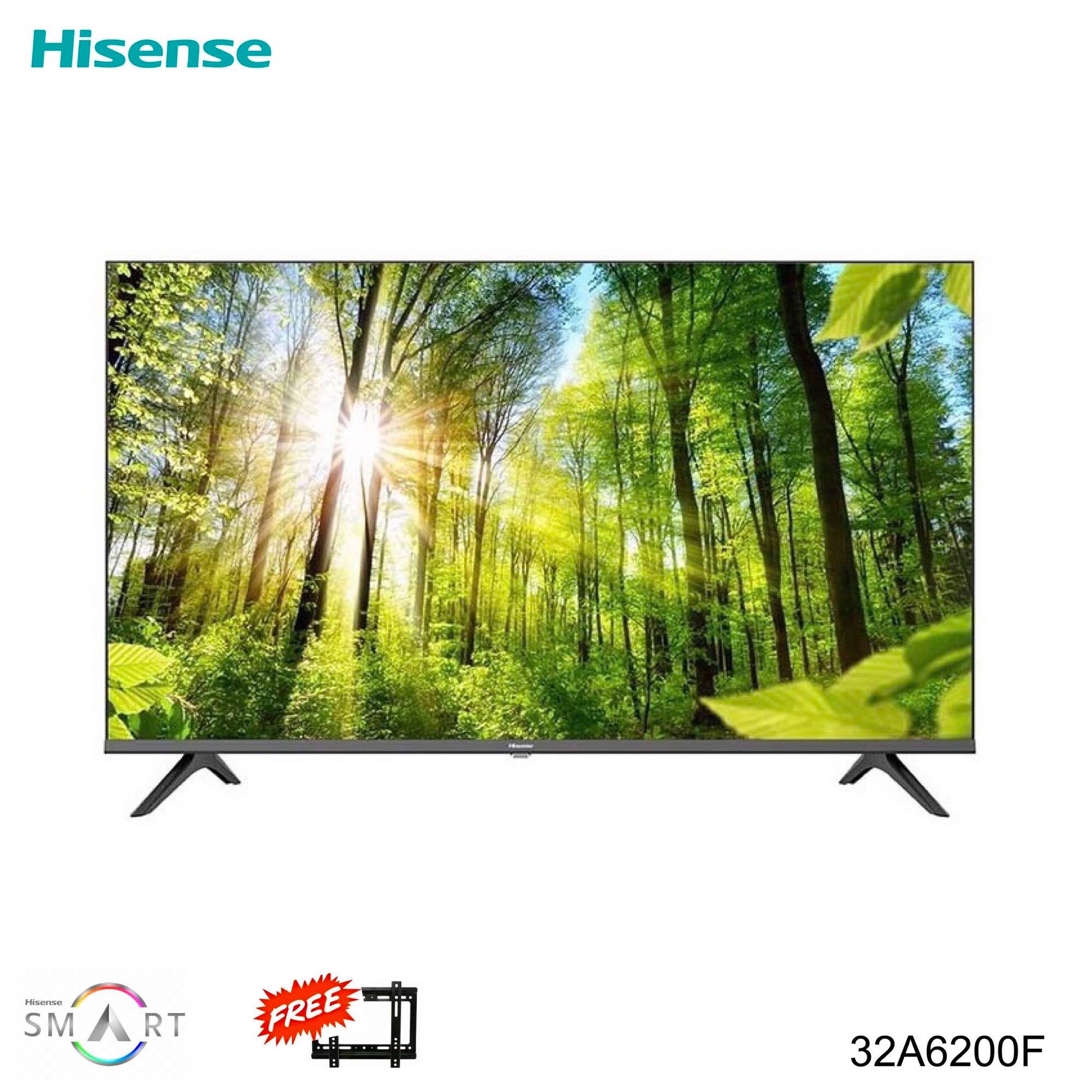 HISENSE 32A6200F  32" Google Android Smart Tv With Bazel Less Design & Voice Command Remote