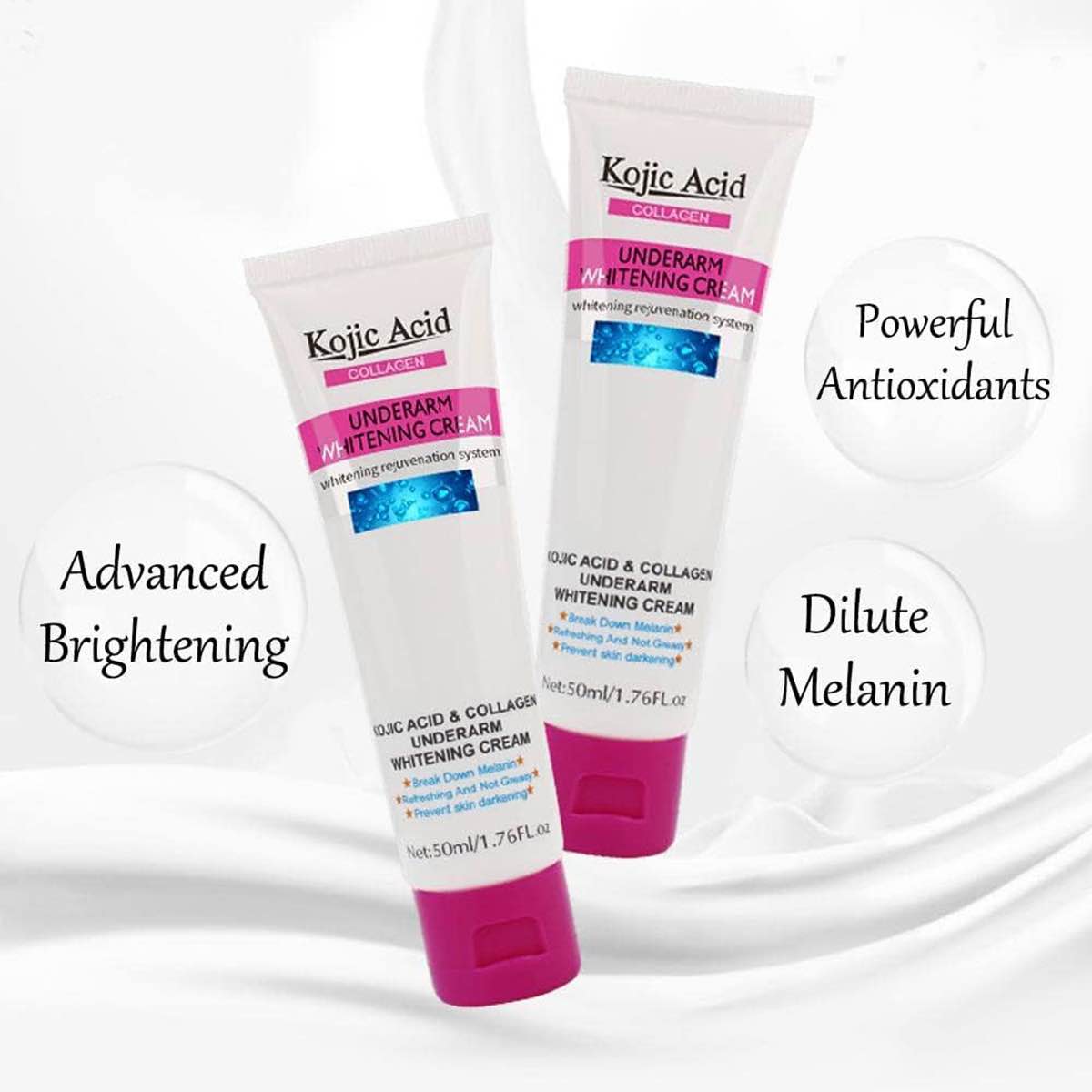 Kojic Acid and Collagen Underarm Cream 50ml - Original Genuine Product with No Side Effects