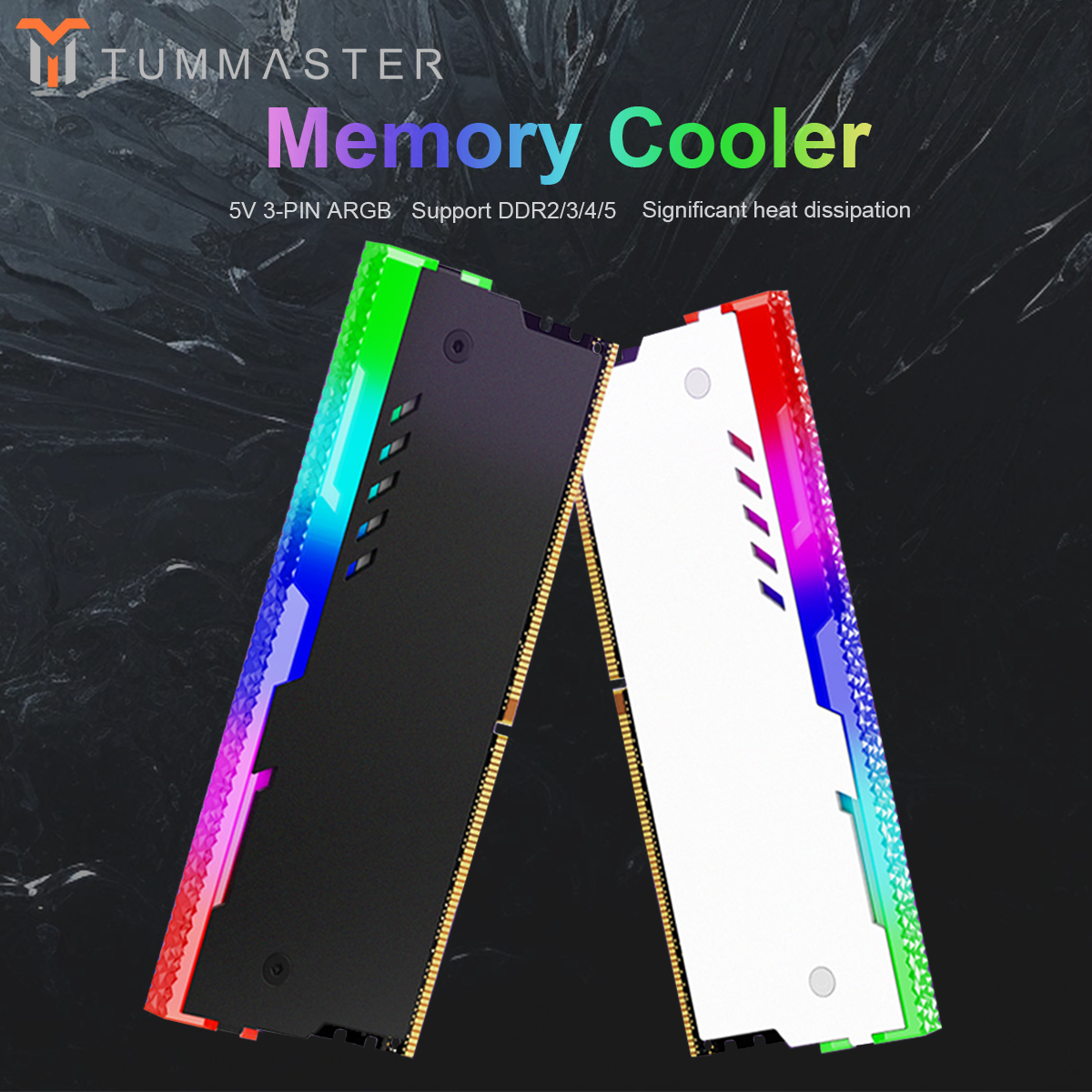 Pc Ram Cool TUMMASTER PC ARGB RAM Memory Heatsink Cooler with Thermal Conductive ...