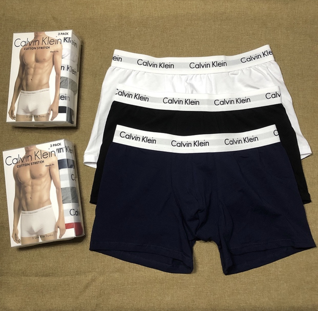 Calvin Klein Cotton Stretch Underwear 3 Pieces Combo For Men 3 Color ...