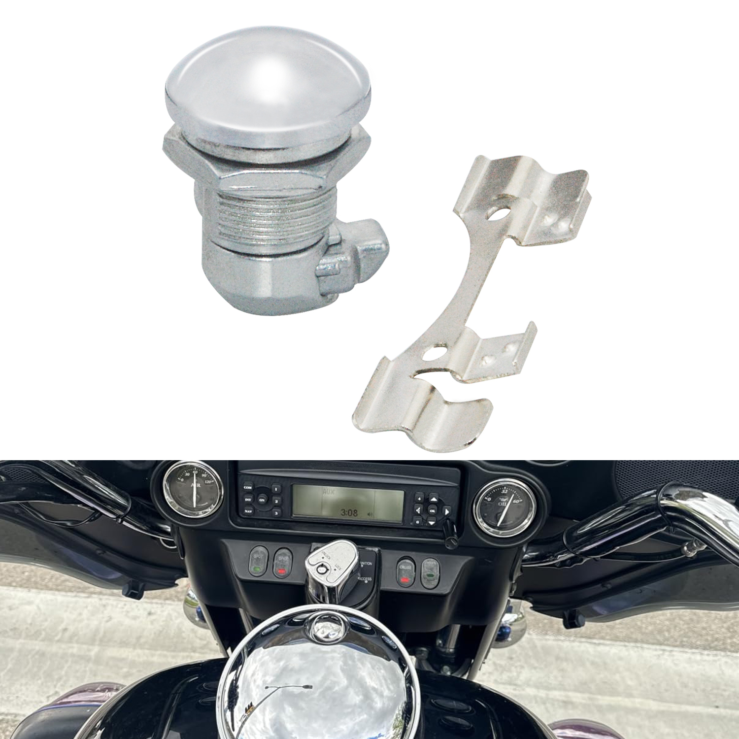 Fuel Door Push Button Gas Ol Cap Tank For Harley Tourng FLT FLHX/T FLTR FLHTK | EBay