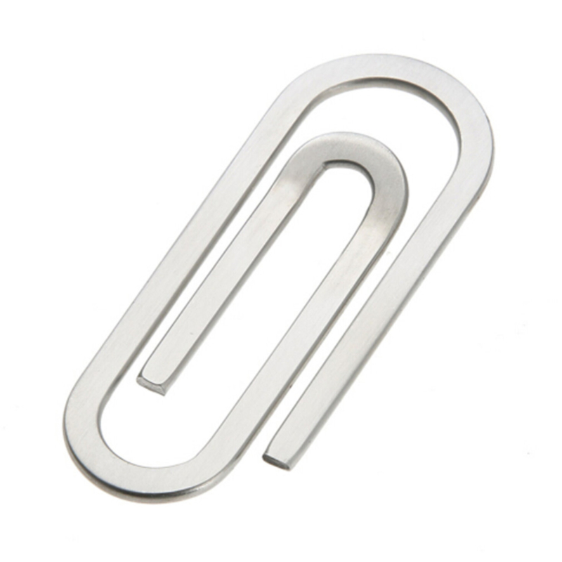 Creative Stainless Steel Metal Money Clips Paper Clip Holder