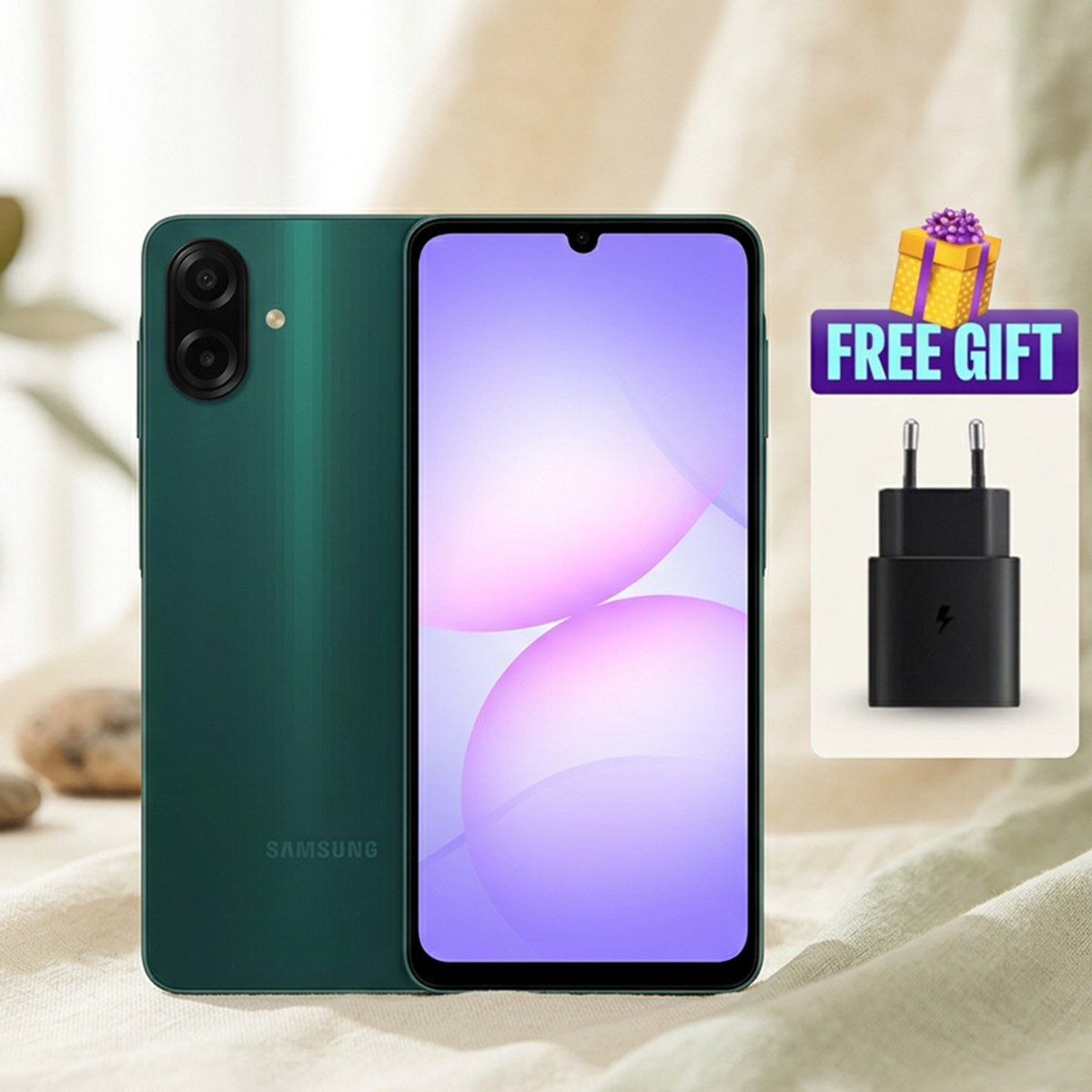Samsung Galaxy A07 4GB 128GB Smartphone 6.7 Inch HD+ 90Hz Display 50MP Camera 5000mAh Battery Long Lasting Performance Mobile Phone