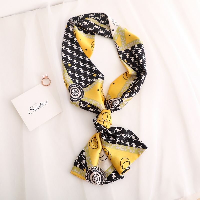 Luxury Brand Ribbon Silk Scarf 15*145cm Red Headband Neckerchief ...