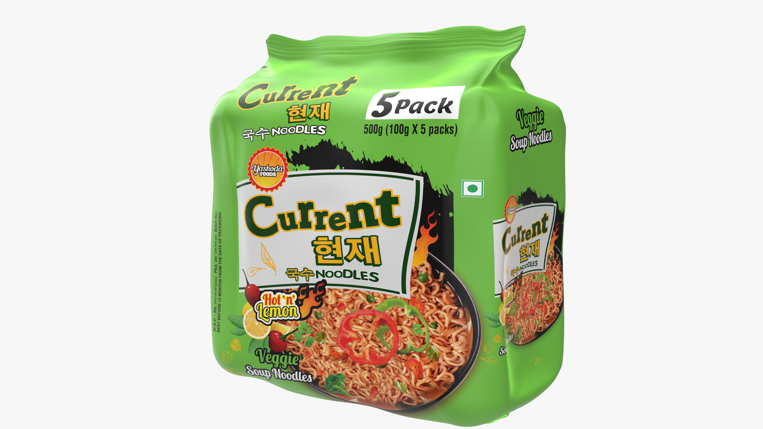 Current Hot & Lemon Noodles100 gm x 5pkt (Family Pack)