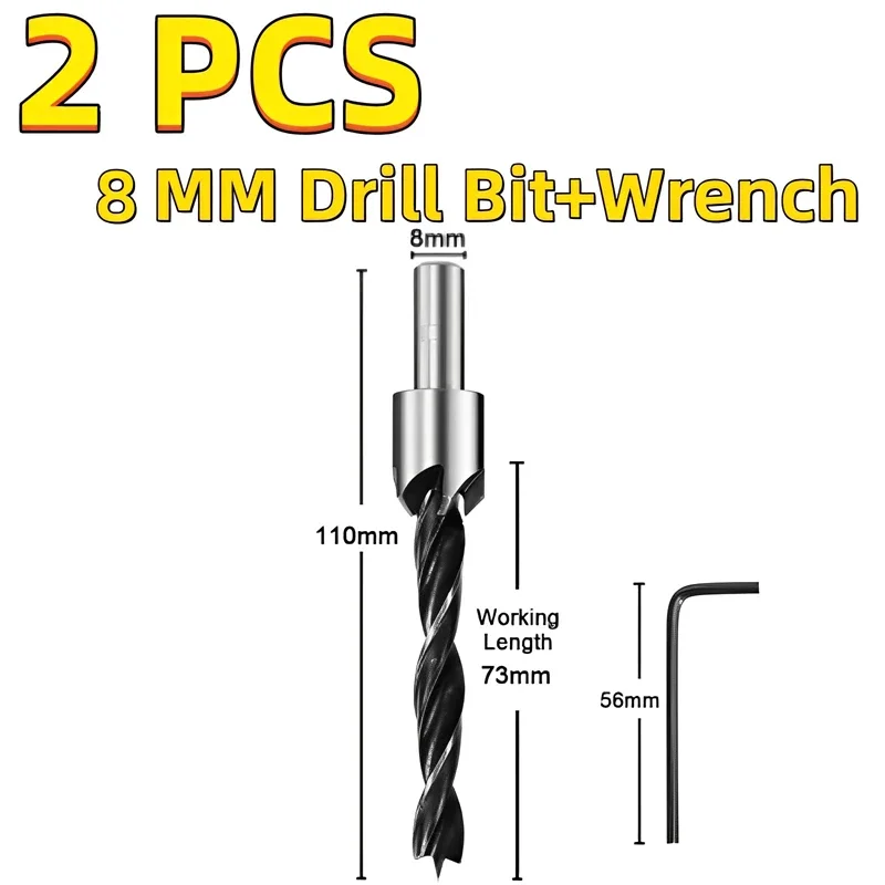 3mm-10mm HSS Countersunk Drill Bit Set Reamer Woodworking Chamfer Drill ...