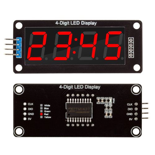 0.56 Inch TM1637 4-Digit 7 Segments LED Display Module Clock Kit for ...