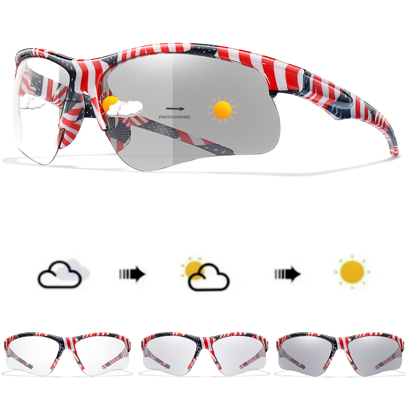 Net Running Goggles Photochromic Outdoor Sports Sunglasses Men Women MTB Bike Running ...