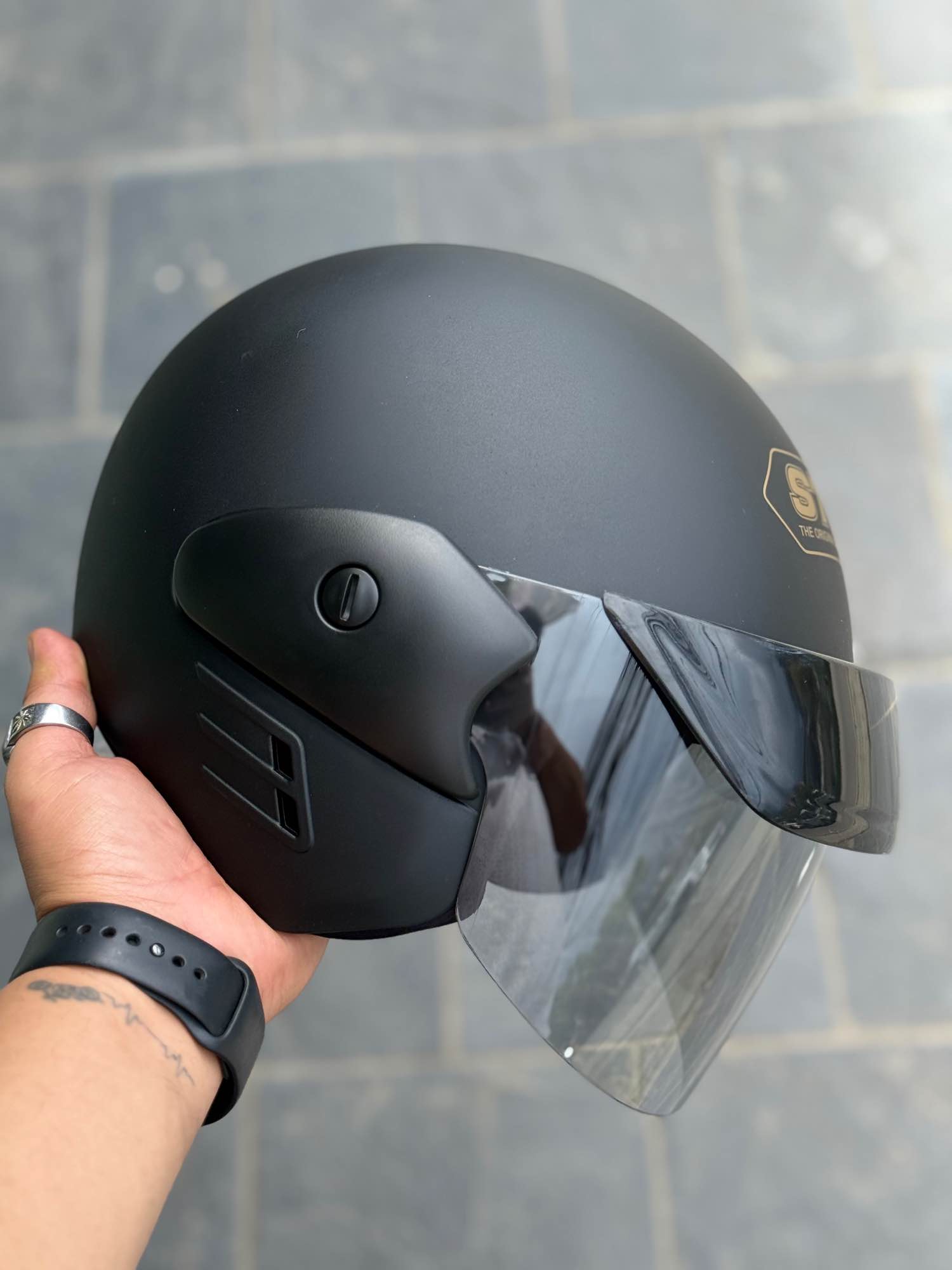 3 4 motorcycle helmets gmax 3 4 MD-04 Modular Helmet (Matte Black, Large) Equipped with a high LS2 Harley-Davidson Full Face TourMerchSale Color:Matte Gloss Black/Gold