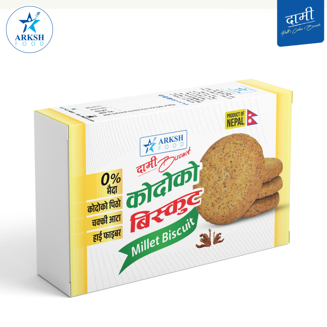 Arksh Food Dami Kodo/Millet Biscuit Family Pack - 200gm