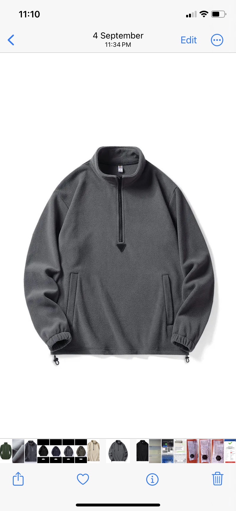 Winter Front Zipper And Front Pocket Design Polar Sweatshirt For Men And Women