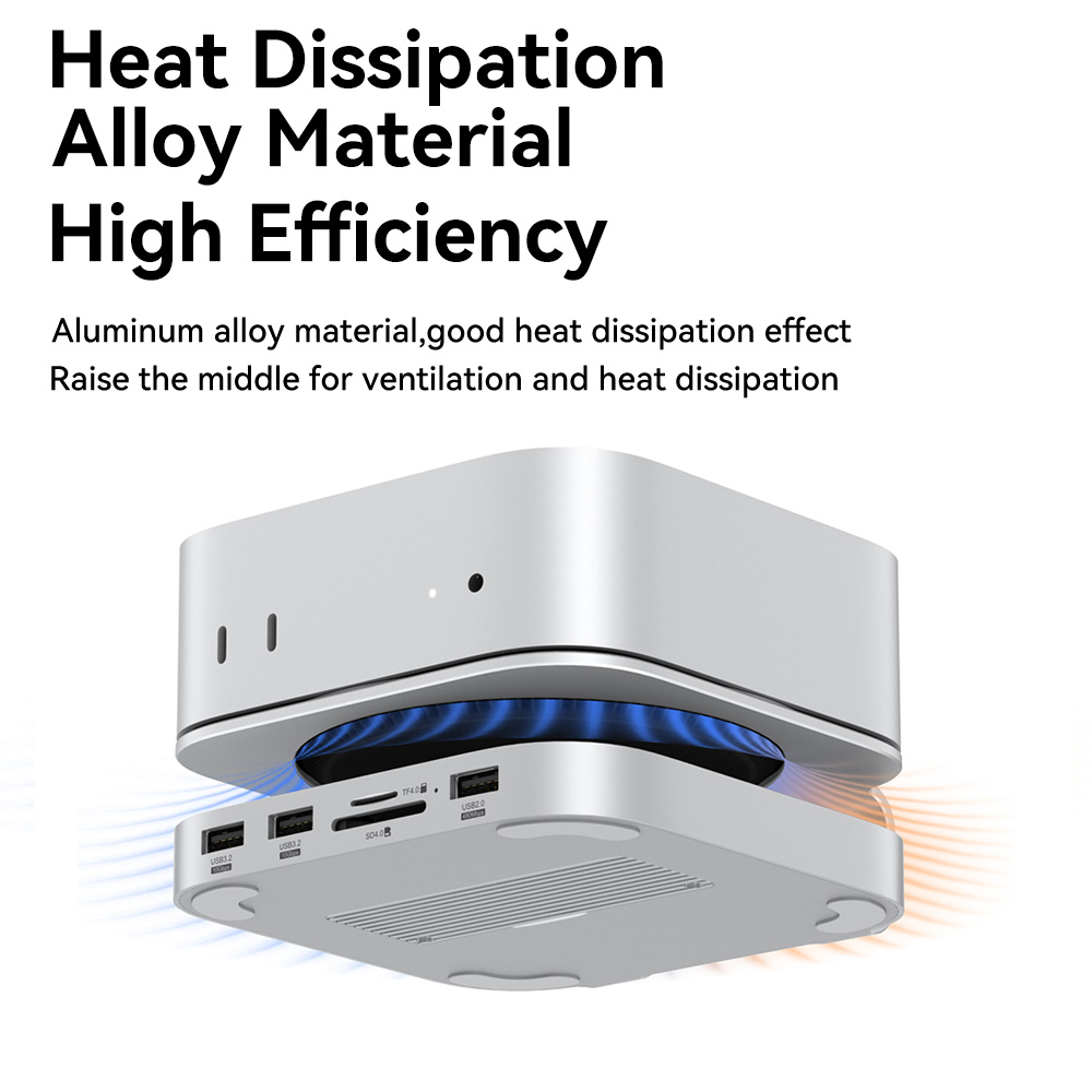 Mac mini USB C Hub with M.2 SSD Enclosure for Mac Mini M4/M4 Pro Stand ...