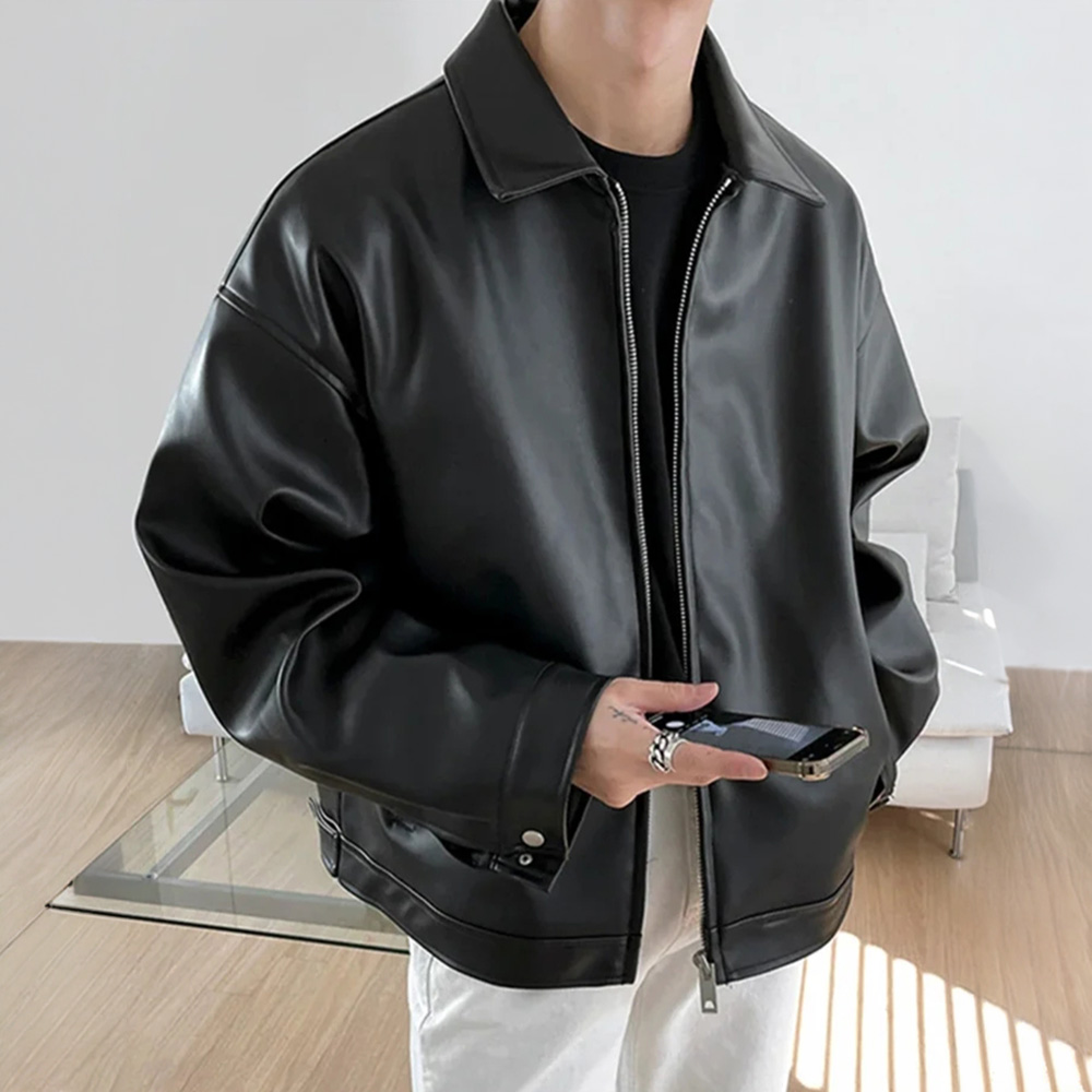 Vintage Loose Fit Raxzen Korean Jacket For Men's.