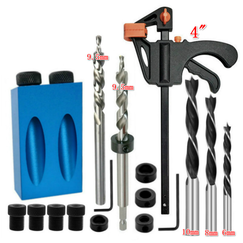 Oblique Hole Locator Set Or 4 Inches F-type Woodworking Clamp, 15 ...