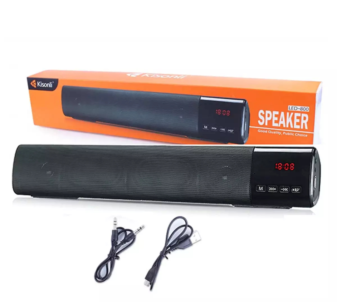Kisonli Wireless Bt Clock Speaker Led-800