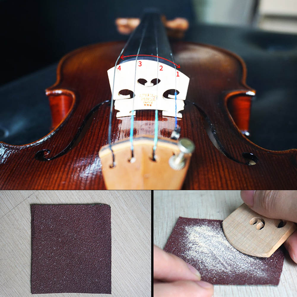 The Bridge String Instrument 4/8pc Acoustic Violin Bridges Regular Maple Wood Violin Steady Bridge ...