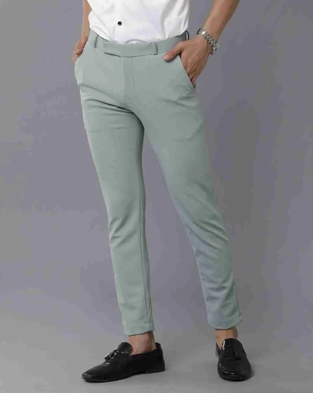 Matty Fabric Skinny Fit Formal Stretchable Pant For Men - Multicolor