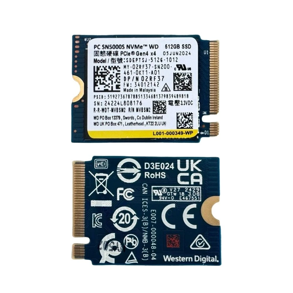 新同 WD PC SN5000S NVMe Gen4 SSD 512GB 高速 WD SN5000S 512GB M.2 2230 SSD NVMe PCIe4x4 Gen4 | Daraz.com.np