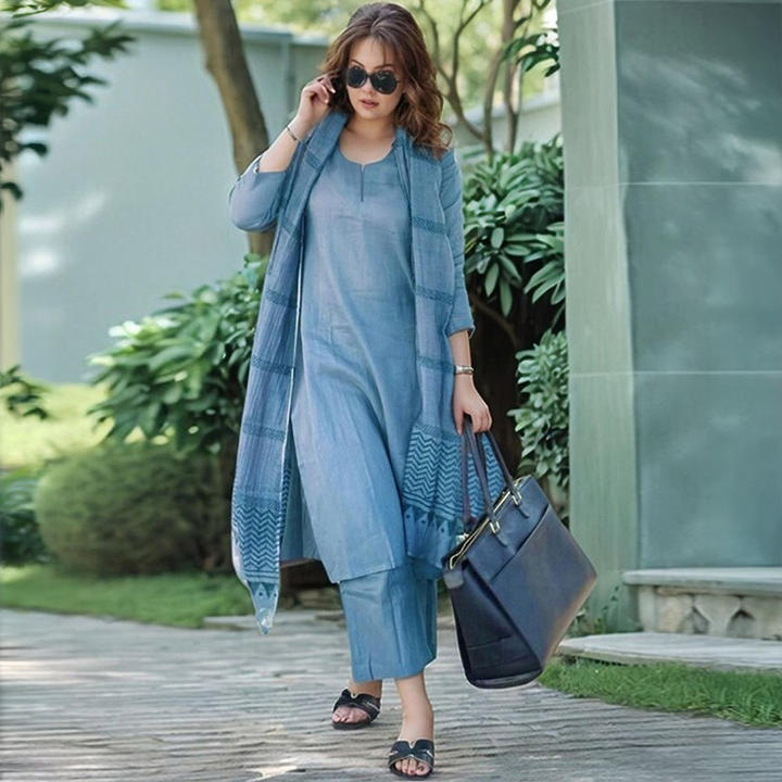 Fabdale Solid Viscose Rayon Straight Kurta Suruwal Set with Dupatta | Salwar Suit for Women | Casual Wear (PLDI-021)