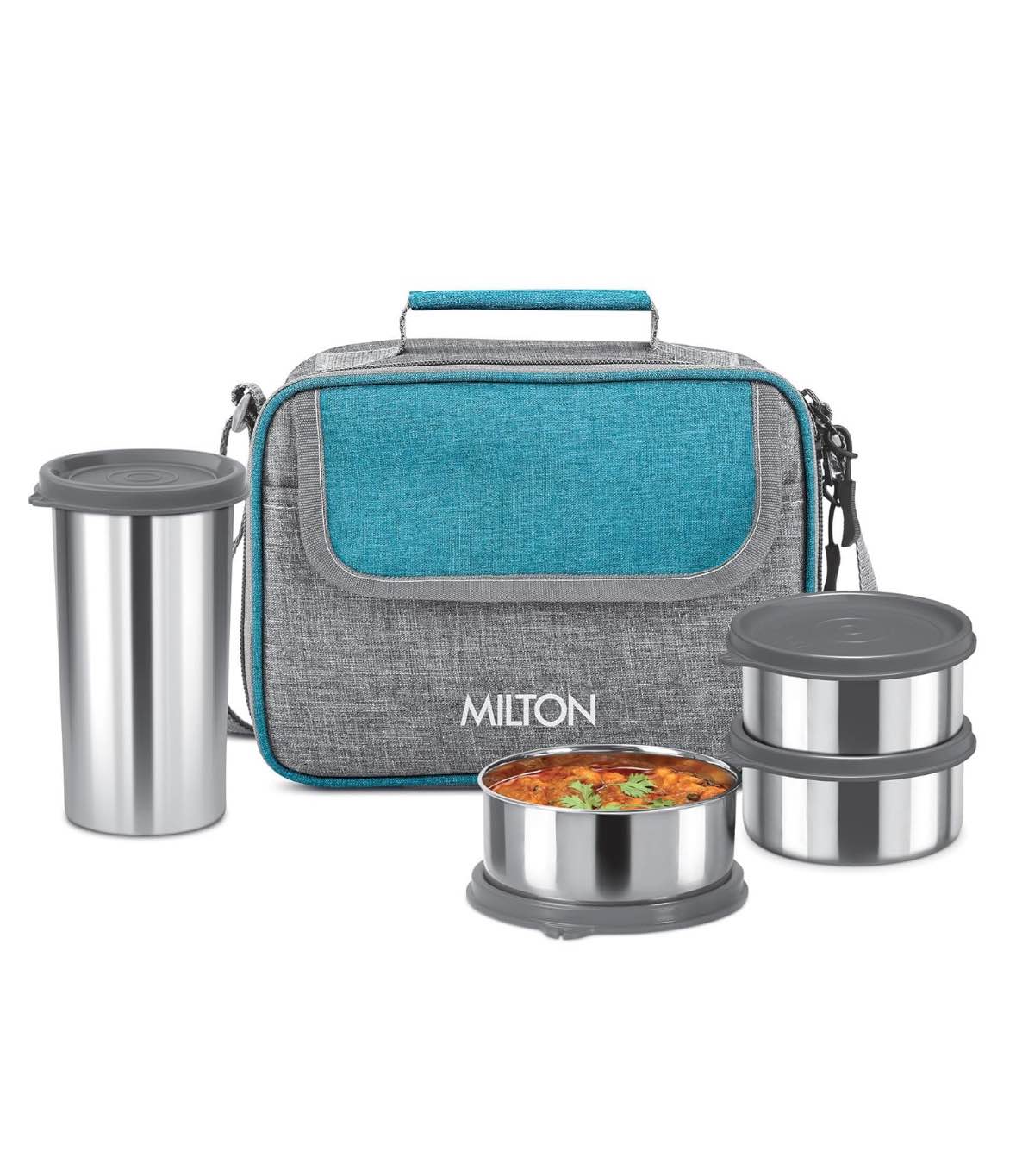 Milton Daily Meal lunch box with 3 stainless steel containers at Rs 2,060 (was Rs 2,999), 31% off