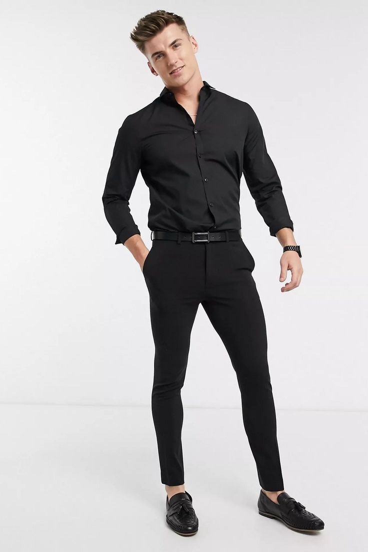 Black Strechable Formal Pant And Formal Plain Non Strechable Shirt For Men Pant And Shirt Combo Set For Men Daraz .np