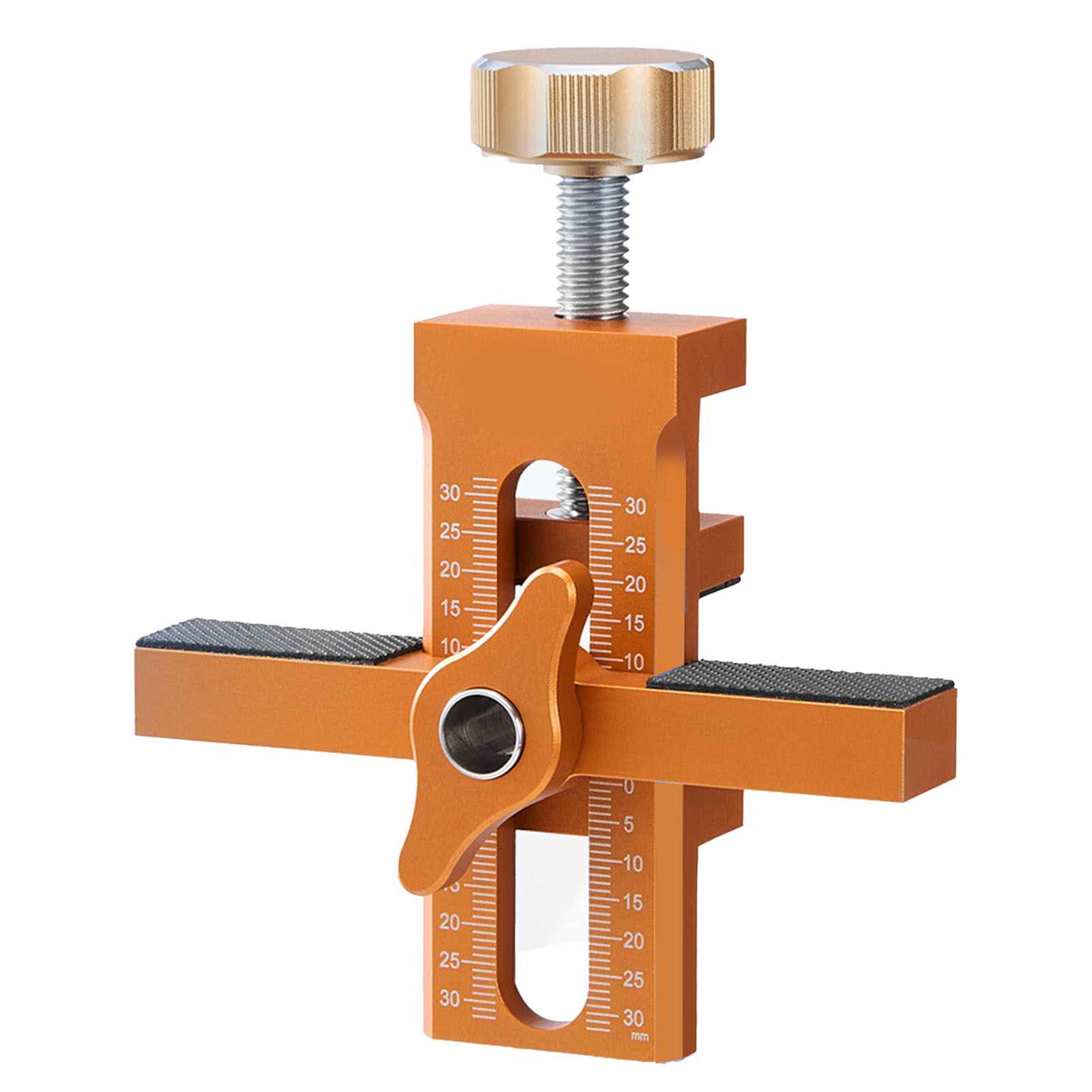 Cabinet Door Installation Positioner Tool – Adjustable Mounting Jig For Hinges, Fits 5-40mm Boards, 0-40mm Height Adjustment, Aluminum Alloy, Solo Install