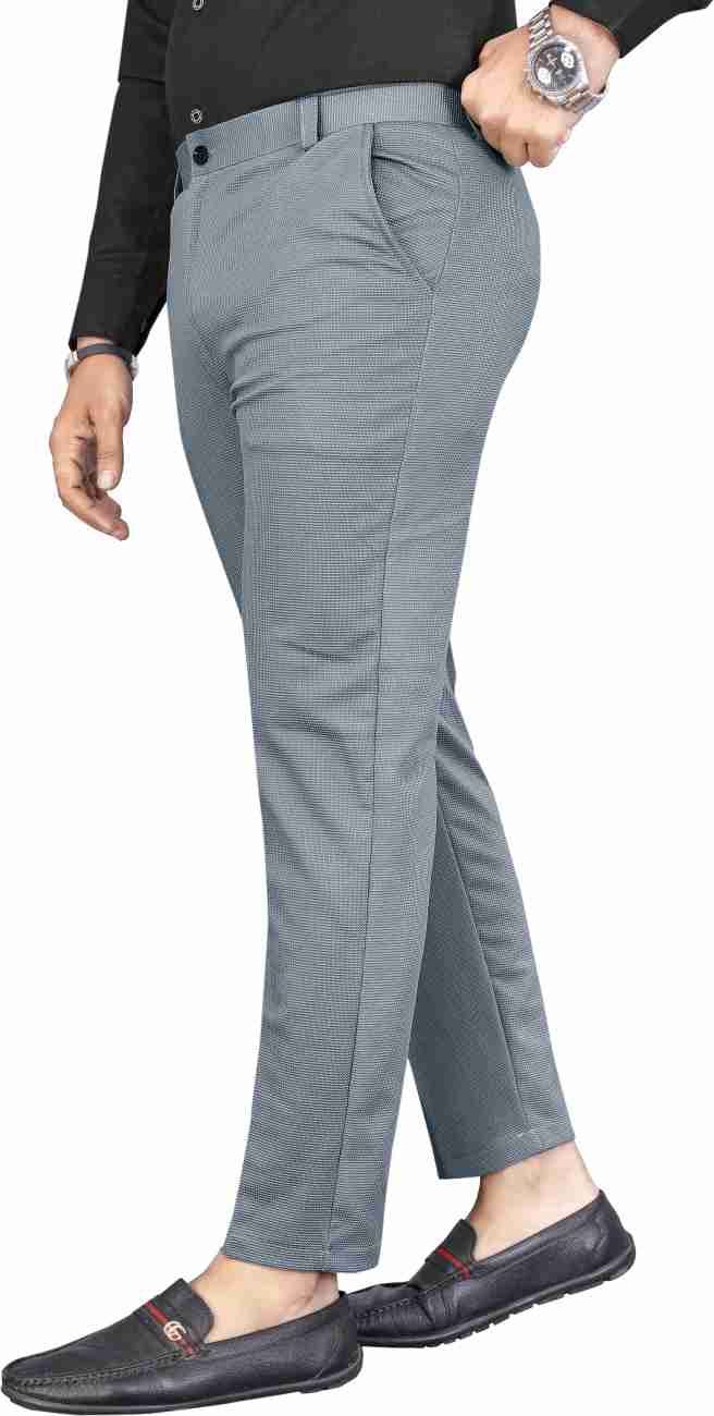Polo Cotton Stretchable Skinny Fit Formal Pant For Men - Multicolor