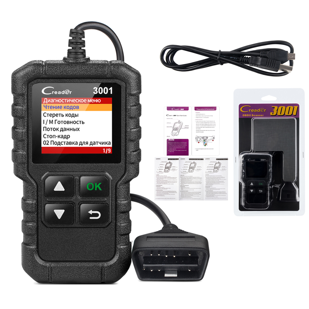 LAUNCH X431 Creader CR3001 OBD2 Scanner Engine Fault Automotive OBDII ...