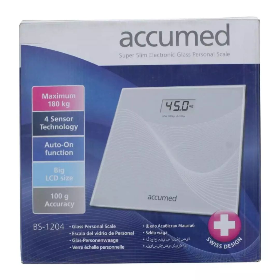 2 years warrenty Accumed Super Slim Electronic Glass Personal Scale