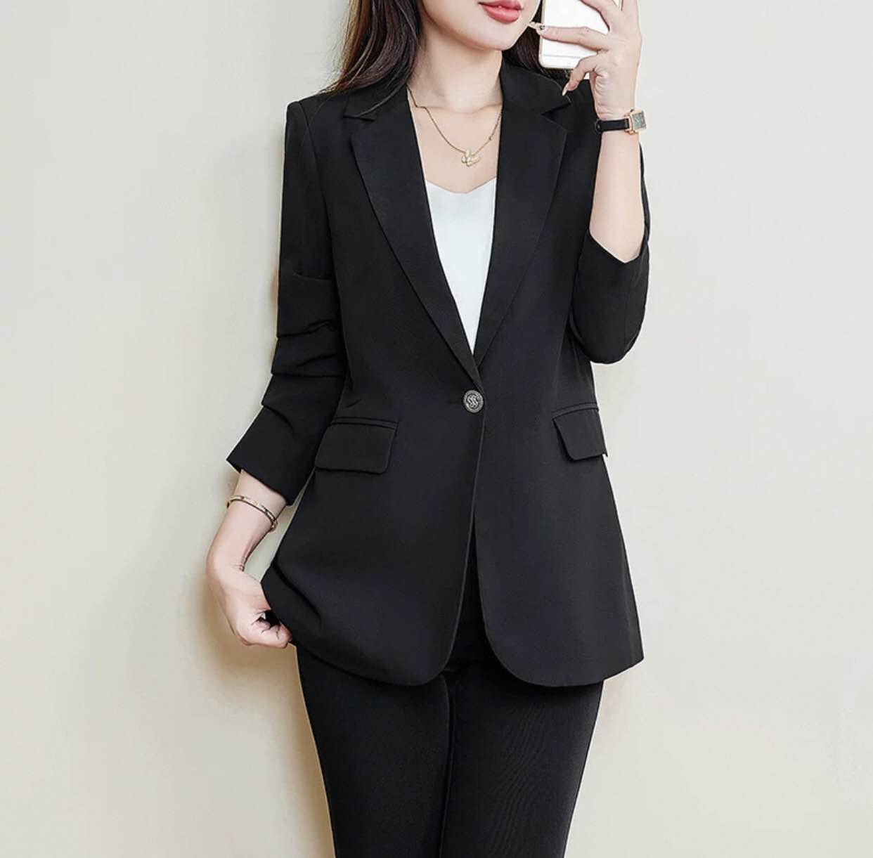 New Summer Special Full Sleeve One Bottom Ladies Blazer Coat For Women