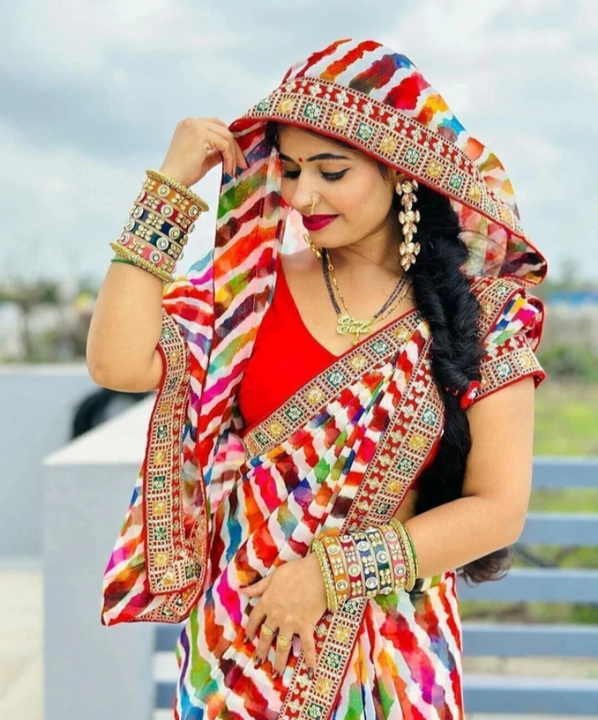 Bollywood Georgette Saree Women (Multicolor)
