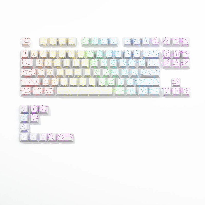 Contour 4.0 Side Engraved Keycap PBT Translucent 97 Key Gaming ...