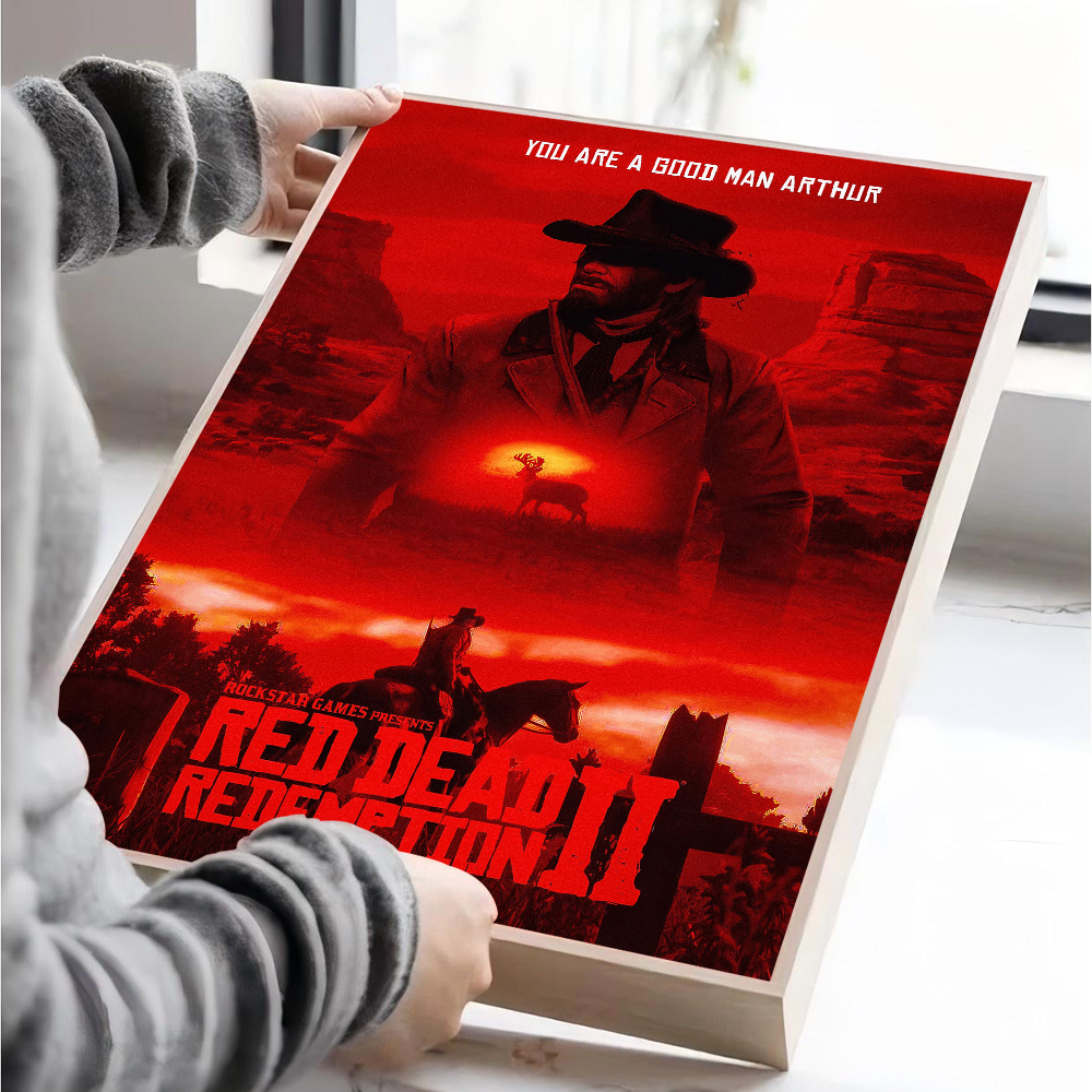Wall Texture Like Rdr2 Red Dead Redemption 2 Wall Poster Prints Nordic Aesthetic Picture ...