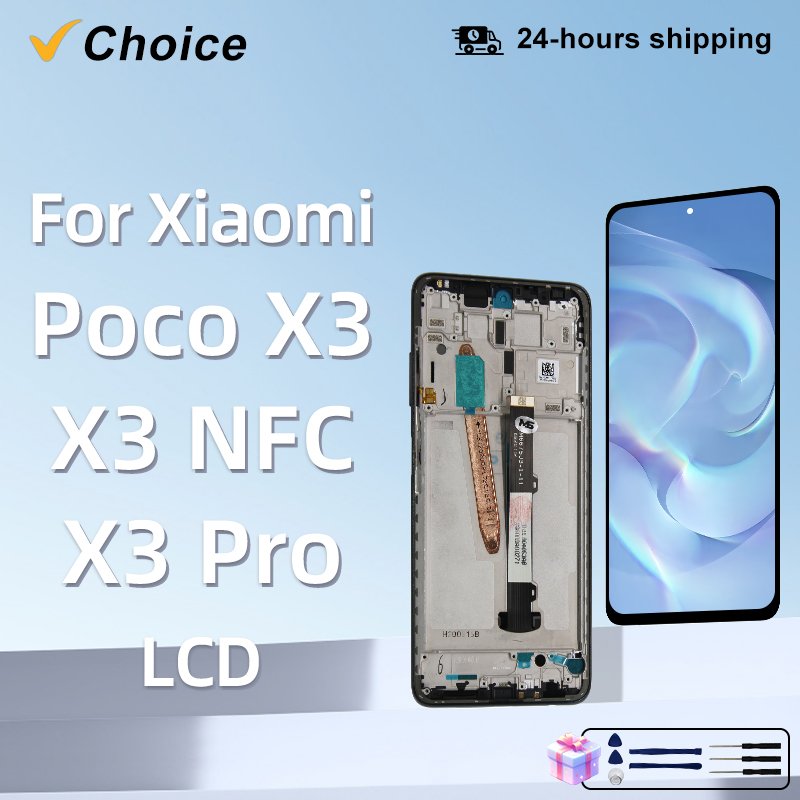 Écran LCD IPS Tactile + Châssis Pour Xiaomi Poco X3 / X3 NFC / X3 Pro - Noir - NEUF