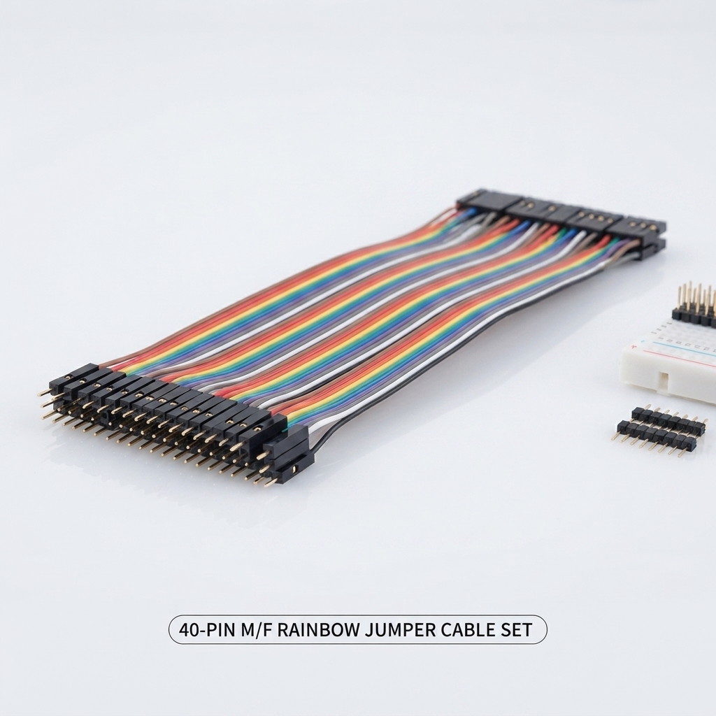 40 Pieces Male To Female Dupont Jumper Wire Cable 20cm Two Point Five Four Millimeter Arduino Breadboard Electronics Connector