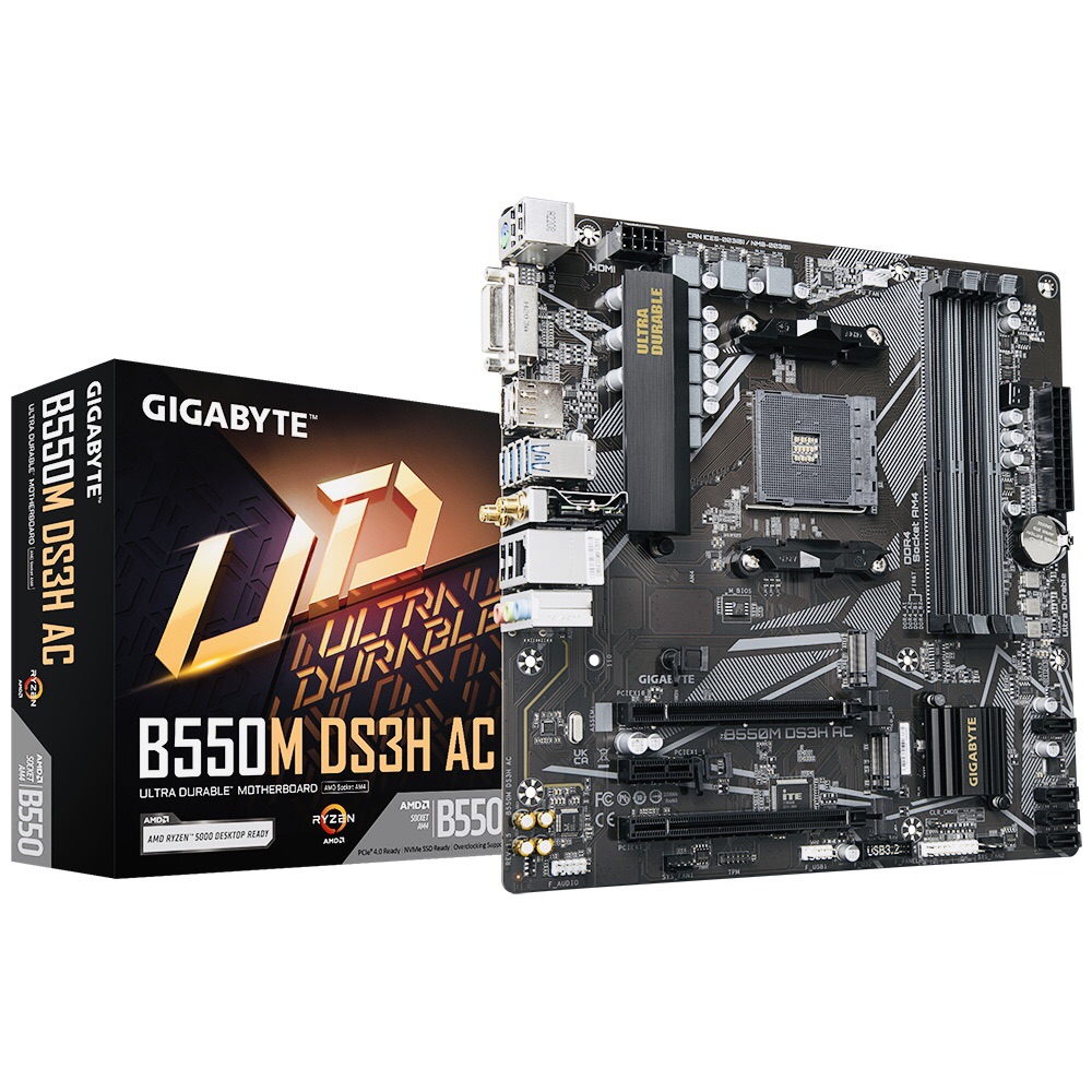 CPU 5600x, Aorus b550m, 16GB ram, Kraken Z63 AMD Ryzen 5 5600X 3.7 GHz Six-Core AM4 Processor & Gigabyte