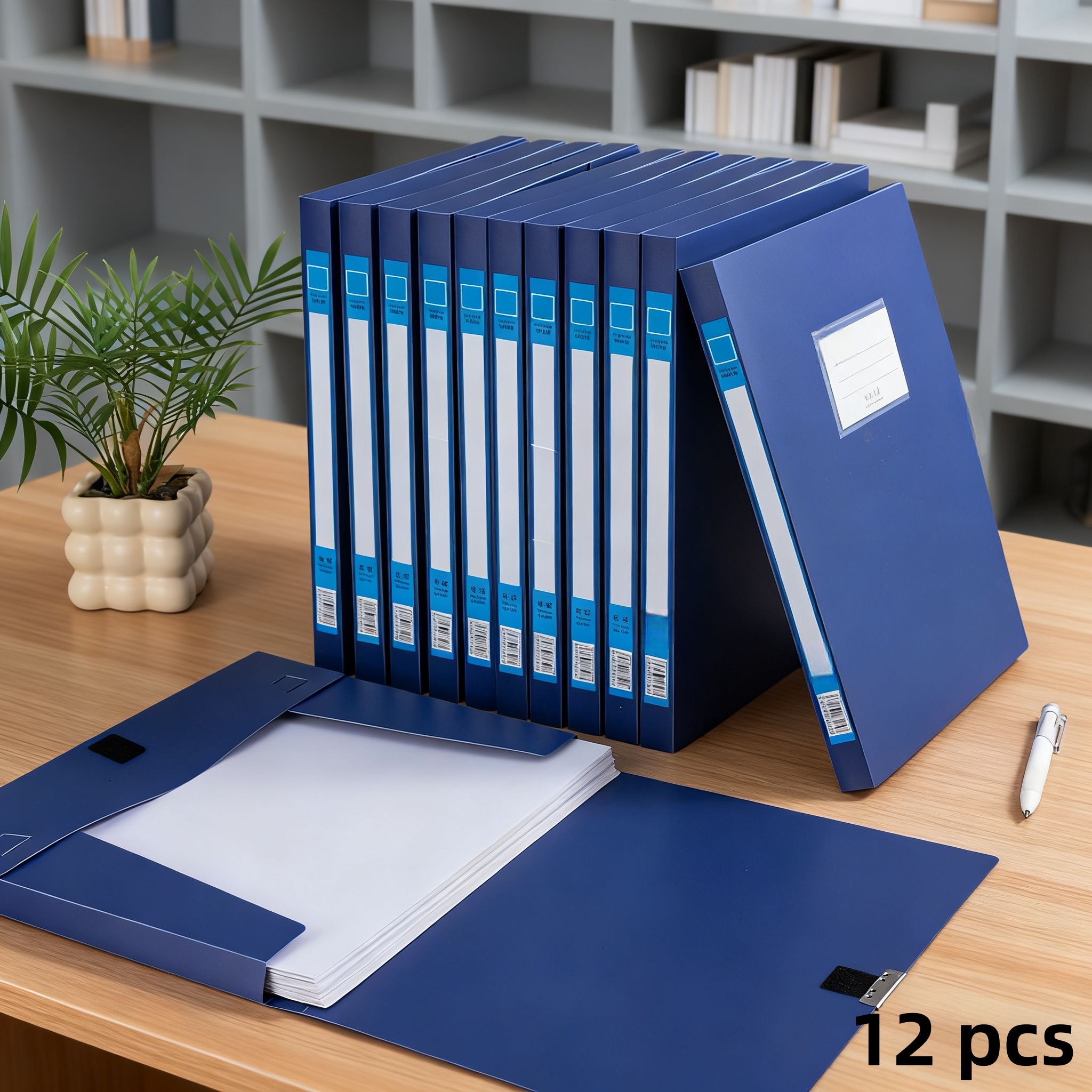 A4 File Folder File Box with Adhesive Closure, Thickened Plastic ...