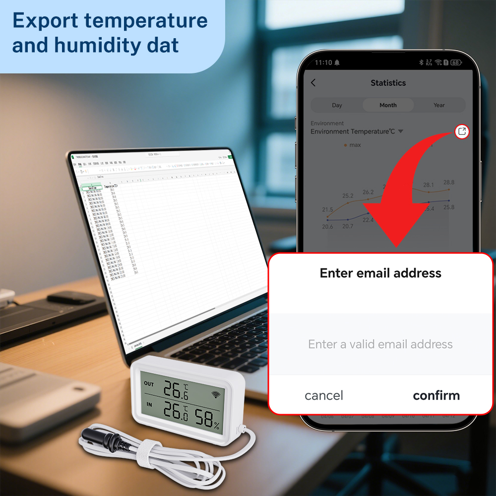 Tuya WiFi Zigbee Temperature Humidity Sensor with External Probe APP ...