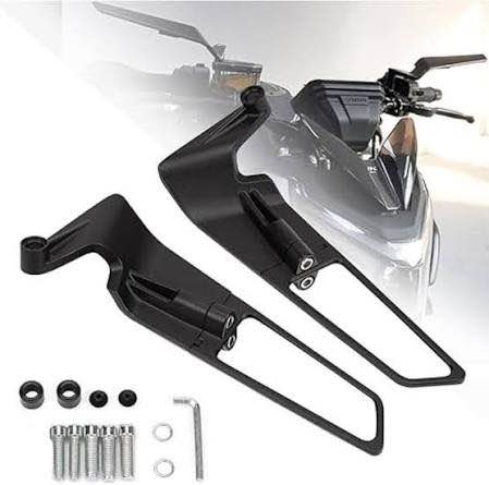 Flip Universal Fitting Mirror for Naked Bikes - Image 1