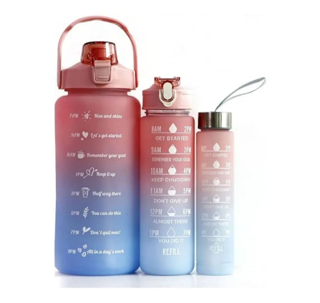 3 In 1 Water Bottle Summer Bottle School Bottle