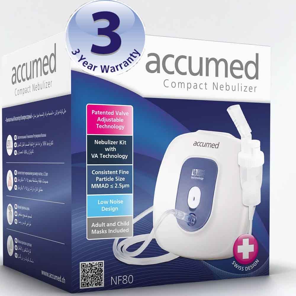3 years warrenty Accumed Compact Piston Nebulizer NF80