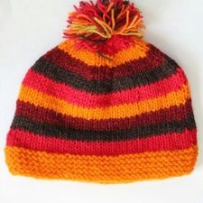 Multicolor Nepali Made Woolen Cap With Fleece Inside For Unisex