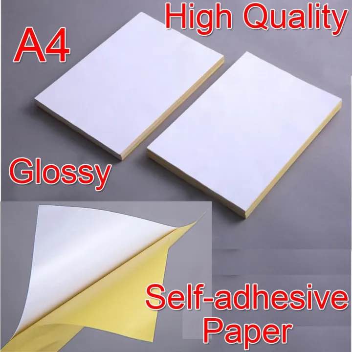 A4 Photo Glossy Sticker Paper A4 | Pack of 50 sheets | Water Resistant ...