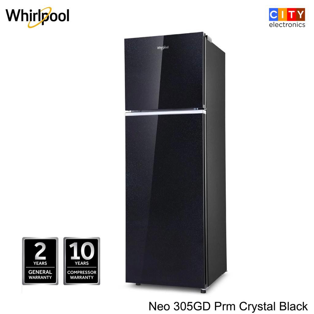 whirlpool 292 ltr crystal black