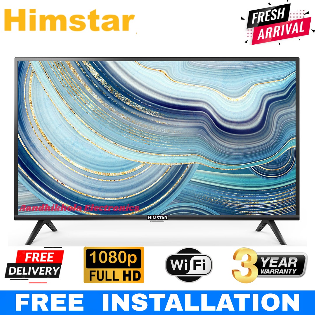Himstar 43 inch Full HD Smart LED TV - HT-43F2KSBJ/EK With Frameless design, Smart Android Operation System, Youtube, Netflix and 3 Year Warranty