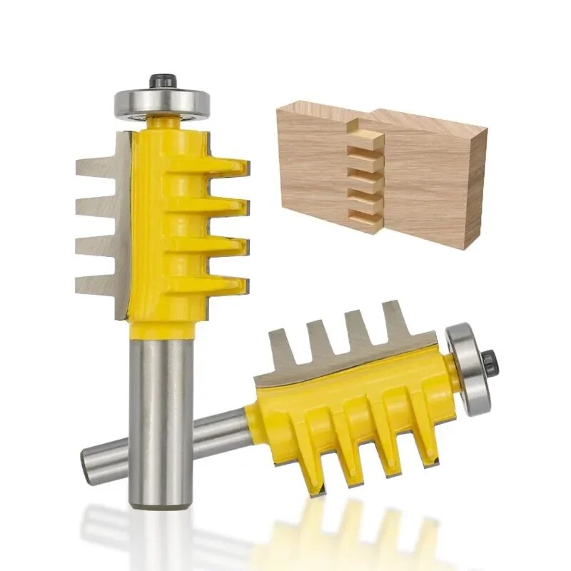 XCAN Milling Cutter Adjustable Finger Joint Router Bit 6mm 8mm Shank ...