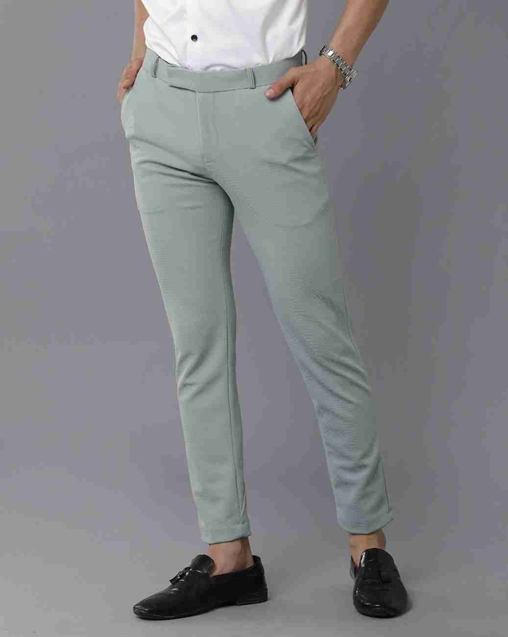 Louis Vicaci Super Stretchy Slim Fit Lycra Pent For Men-White-RT1911/B -  BrandsEgo.Com