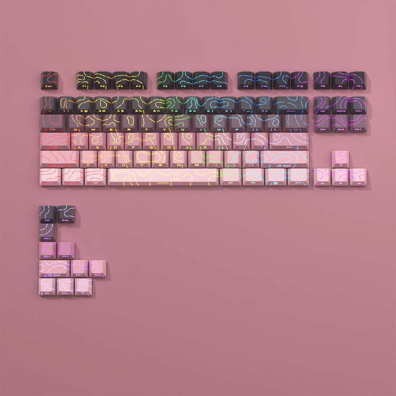 Contour 4.0 Side Engraved Keycap PBT Translucent 97 Key Gaming ...