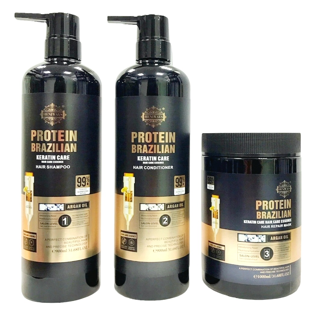 Protein Brazilian Hair Care Set Shampoo Conditioner Hair mask Daraz .np